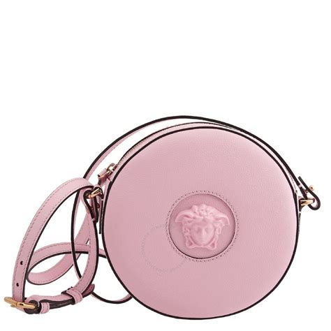 vintage round handbag ladies leather medusa versace|Versace la medusa bag.